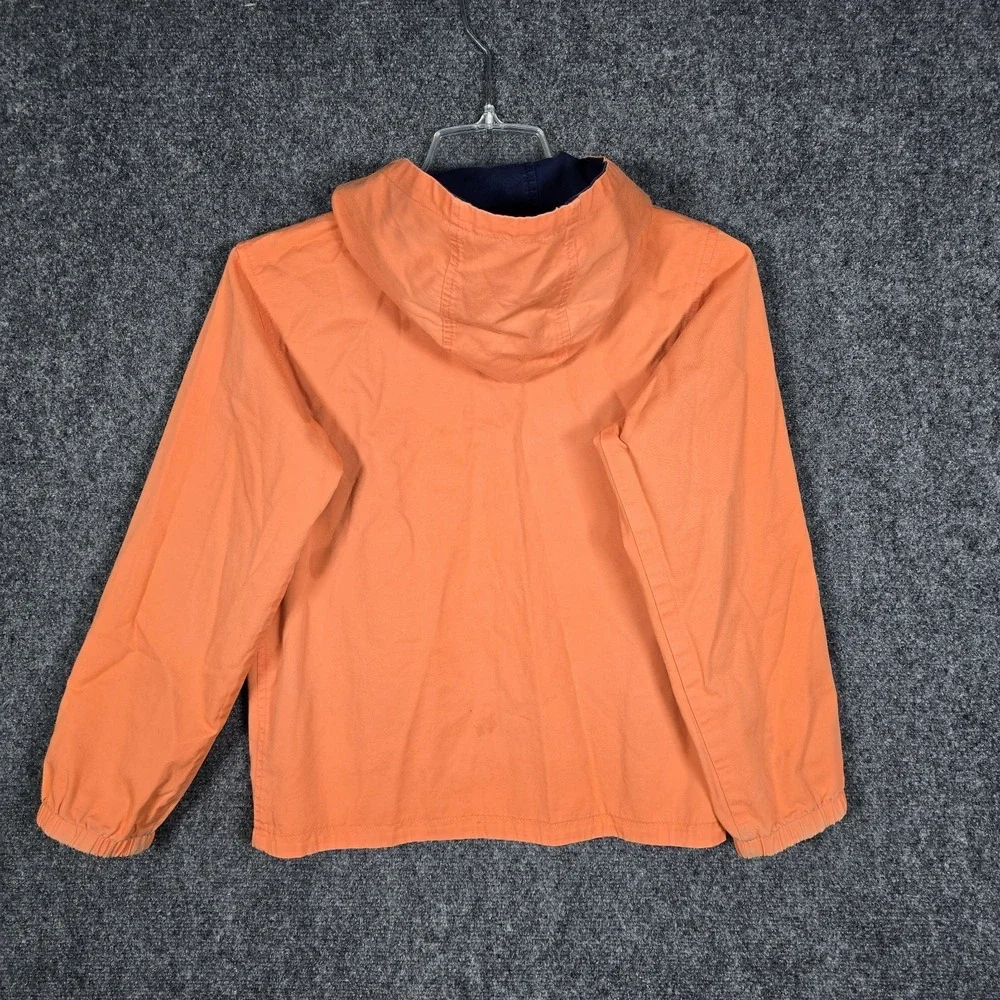 VTG Polo‎ Ralph Lauren Jacket Boys Small Reversible Full Zip Hooded Blue Orange